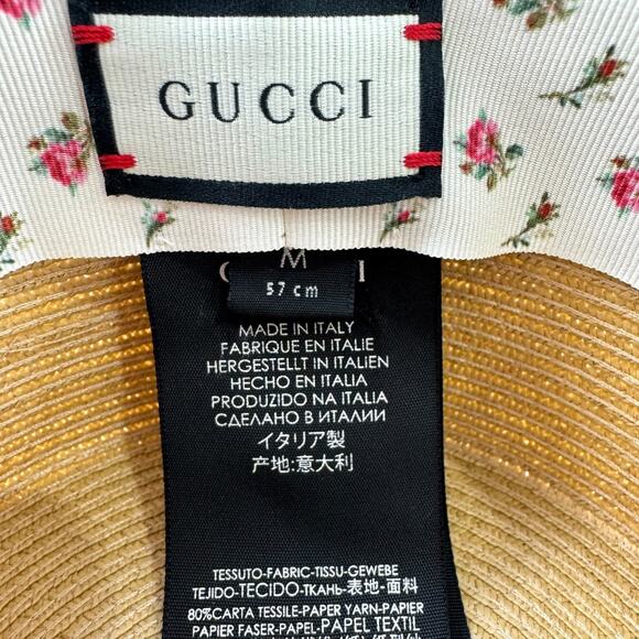 Gucci Sherry Line Straw Boater Hat main image 2